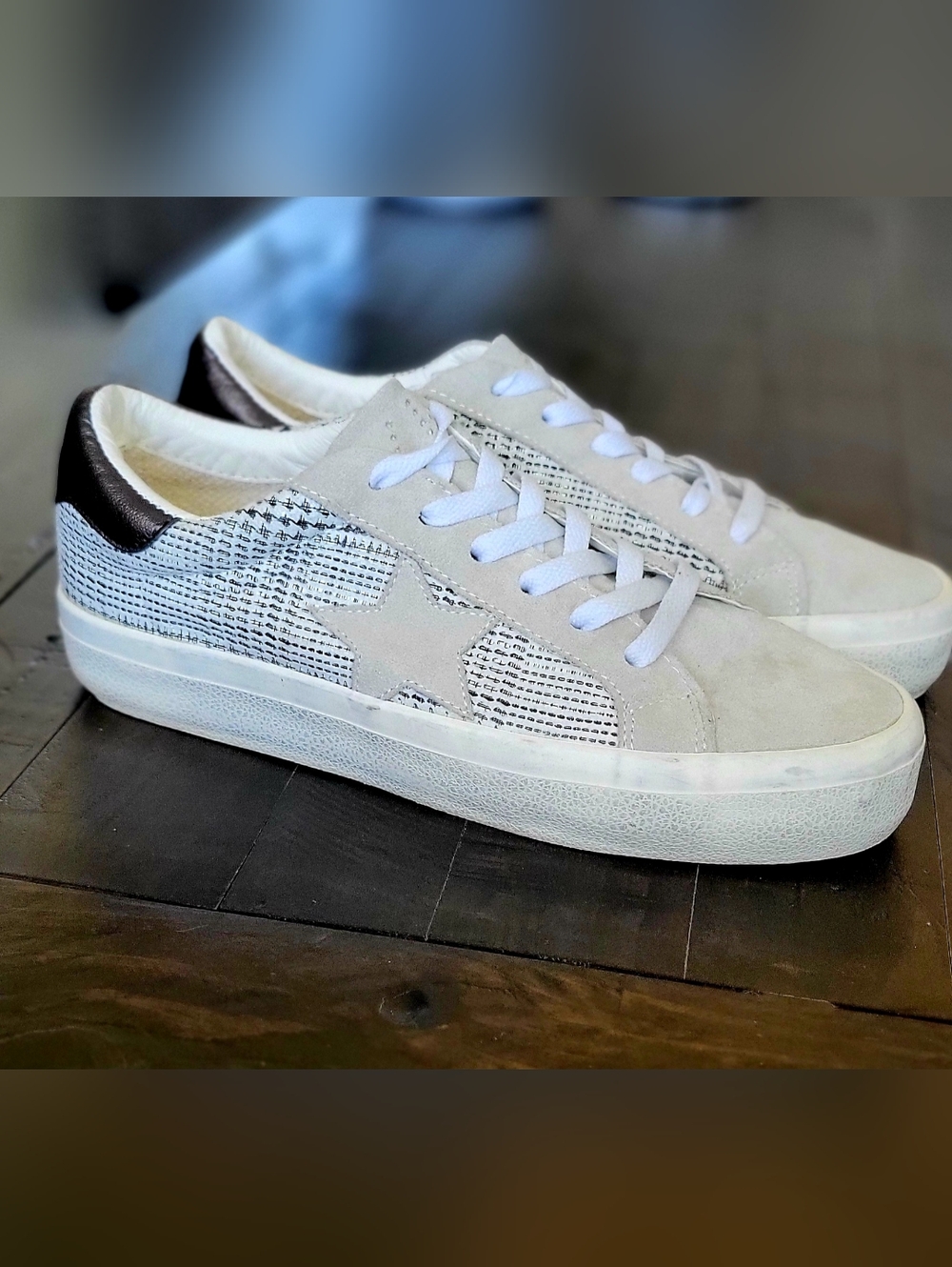 Vintage Havana Star Sneakers White Gray Multi Size 8.5